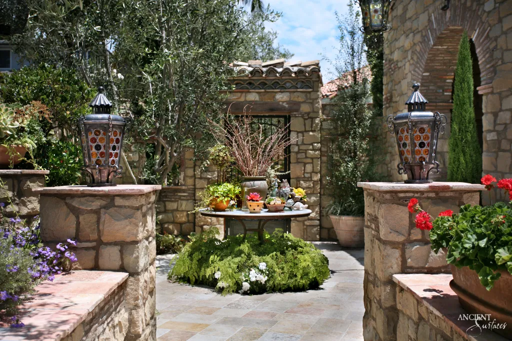 Laguna Beach cove villa in reclaimed antique limestone — view 6